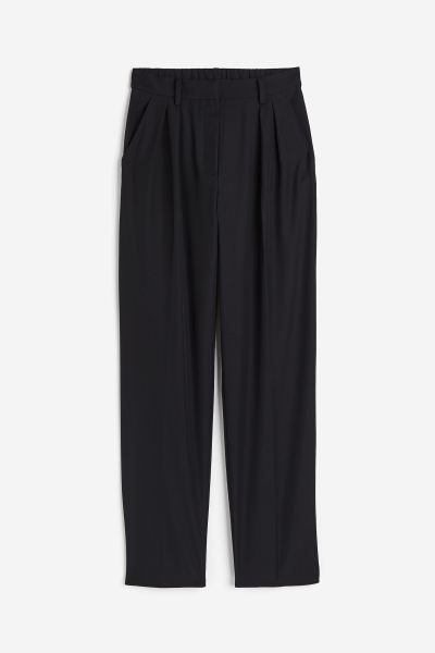 Tapered trousers - Black - Ladies | H&M GB | H&M (UK, MY, IN, SG, PH, TW, HK)