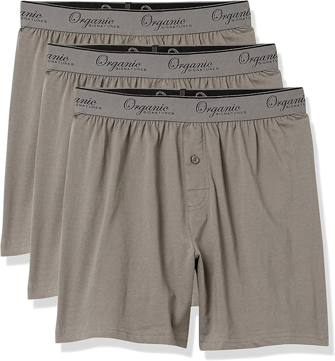 Men's Boxers 100% Organic Cotton, Soft Boxers for Men, 3-Pack | Amazon (US)