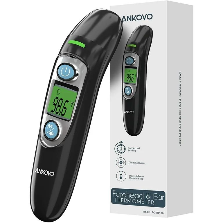 ANKOVO Dual Mode Infrared Thermometer, 1s Reading, 3 Colors Backlight, 35 Memories Recall, All Ag... | Walmart (US)