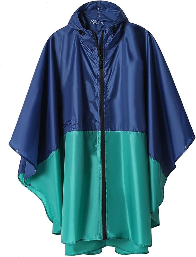 SaphiRose Rain Poncho Jacket Coat Hooded for Adults with Pockets | Amazon (US)