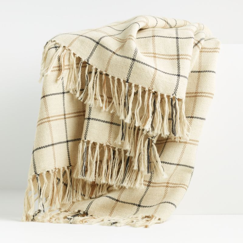 Alpaca Plaid Throw | Crate and Barrel | Crate & Barrel