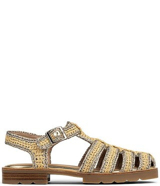 Donald Pliner Laynar Raffia Fisherman Sandals | Dillard's | Dillard's