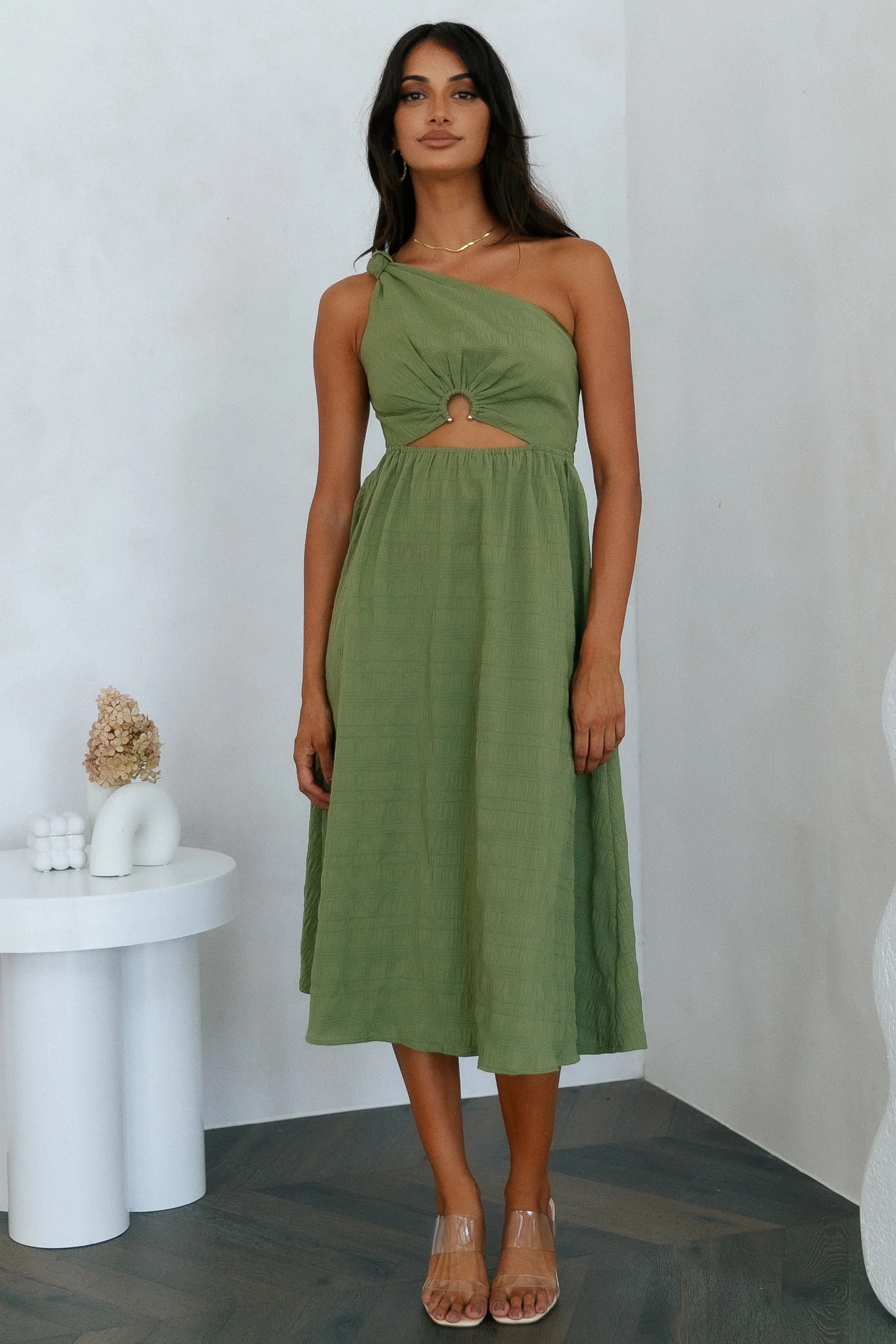 Drive Far Away Midi Dress Green | Hello Molly (AU)