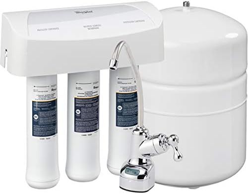 Whirlpool WHER25 Reverse Osmosis (RO) Filtration System With Chrome Faucet | Extra Long Life | Ea... | Amazon (US)
