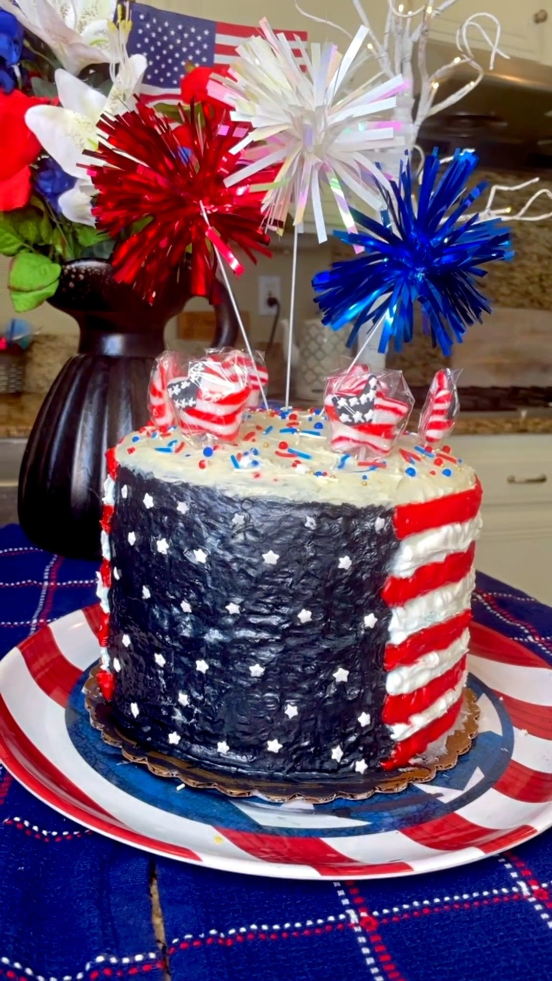 Turn storebought cakes into a bakery inspired masterpiece! This diy is easy and has amazing wow factor for your patriotic events! 

Patriotic, USA, America, cake decorating, cake recipes, home, Memorial Day, 4th of July 

#LTKSeasonal #LTKvlog #LTKfoodie