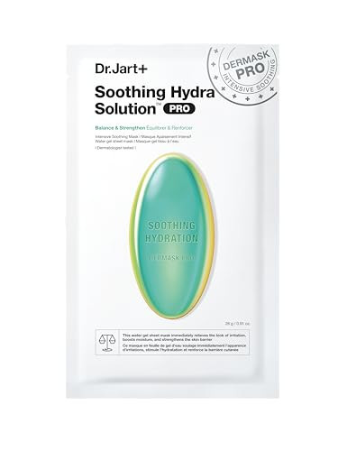 Dr.Jart+ Dermask Soothing Hydra Solution Korean Face Mask for Visibly Irritated Skin | Sheet Mask | Korean Skin Care | Travel Size, 1 Pack | Amazon (US)