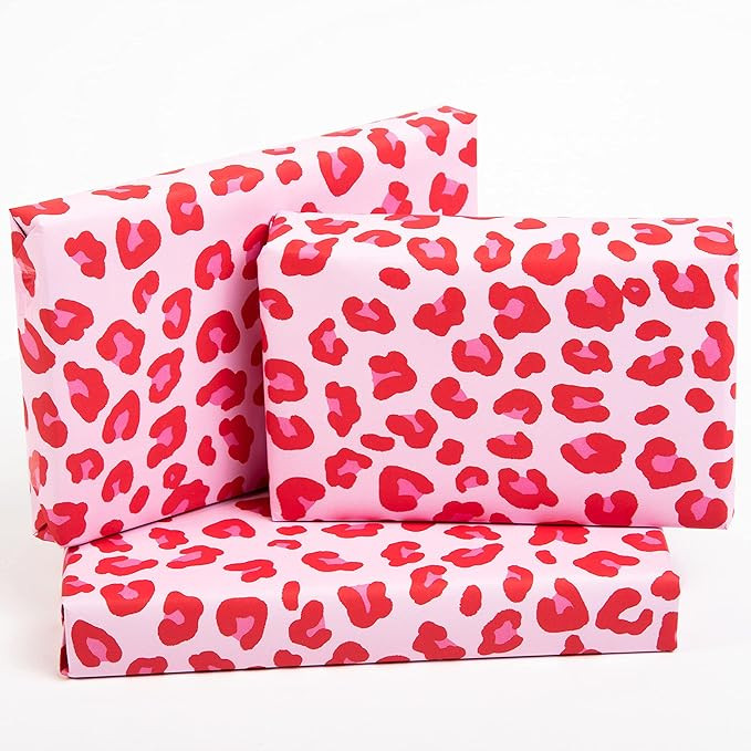 Central 23 - Trendy Wrapping Paper - 6 Gift Wrap Sheets - Pink Leopard Print - For Women Birthday... | Amazon (US)