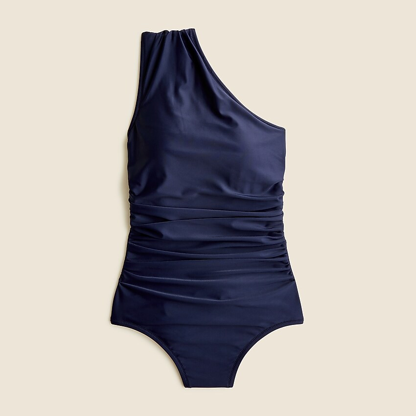 Ruched one-shoulder one-piece | J. Crew US