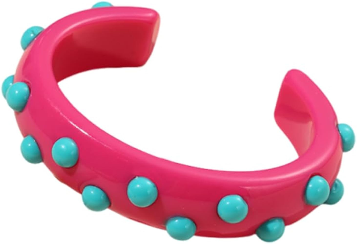 Punk Colorful Shimmer Acrylic Resin Bangle Bracelet Transparent Plastic Wristbands Wide Irregular... | Amazon (US)