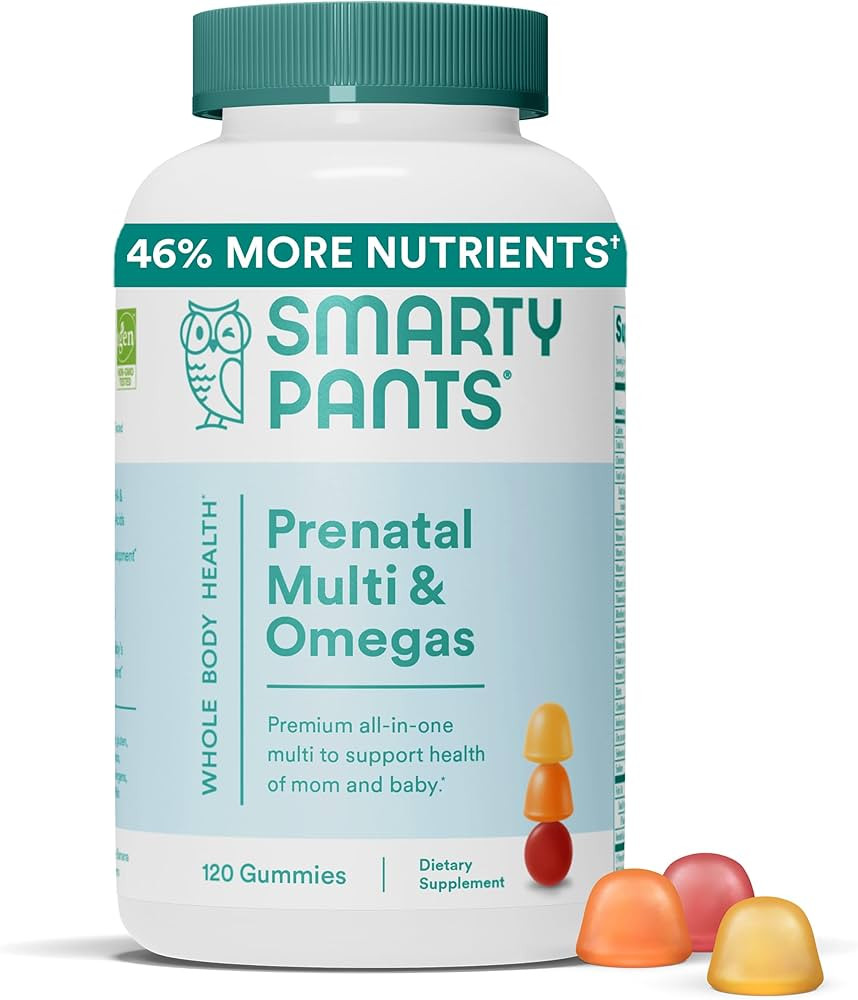 SmartyPants Prenatal Vitamins for Women, Multivitamin Gummies: Omega 3 Fish Oil (EPA/DHA), Biotin... | Amazon (US)