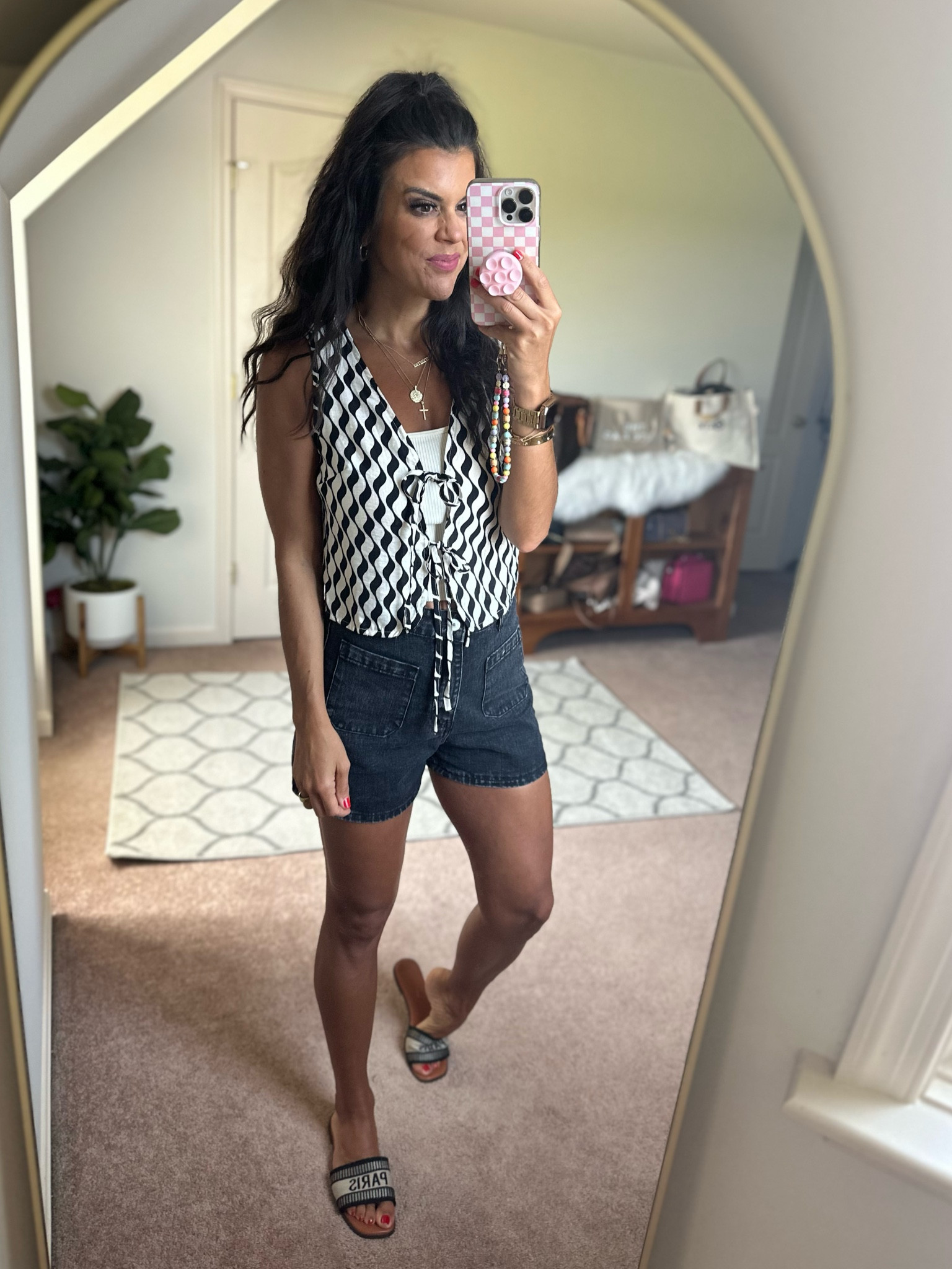 Today’s fit
Size xs in tank, small in tank I’m wearing underneath
Medium in shorts 

#LTKFindsUnder100 #LTKSeasonal #LTKStyleTip