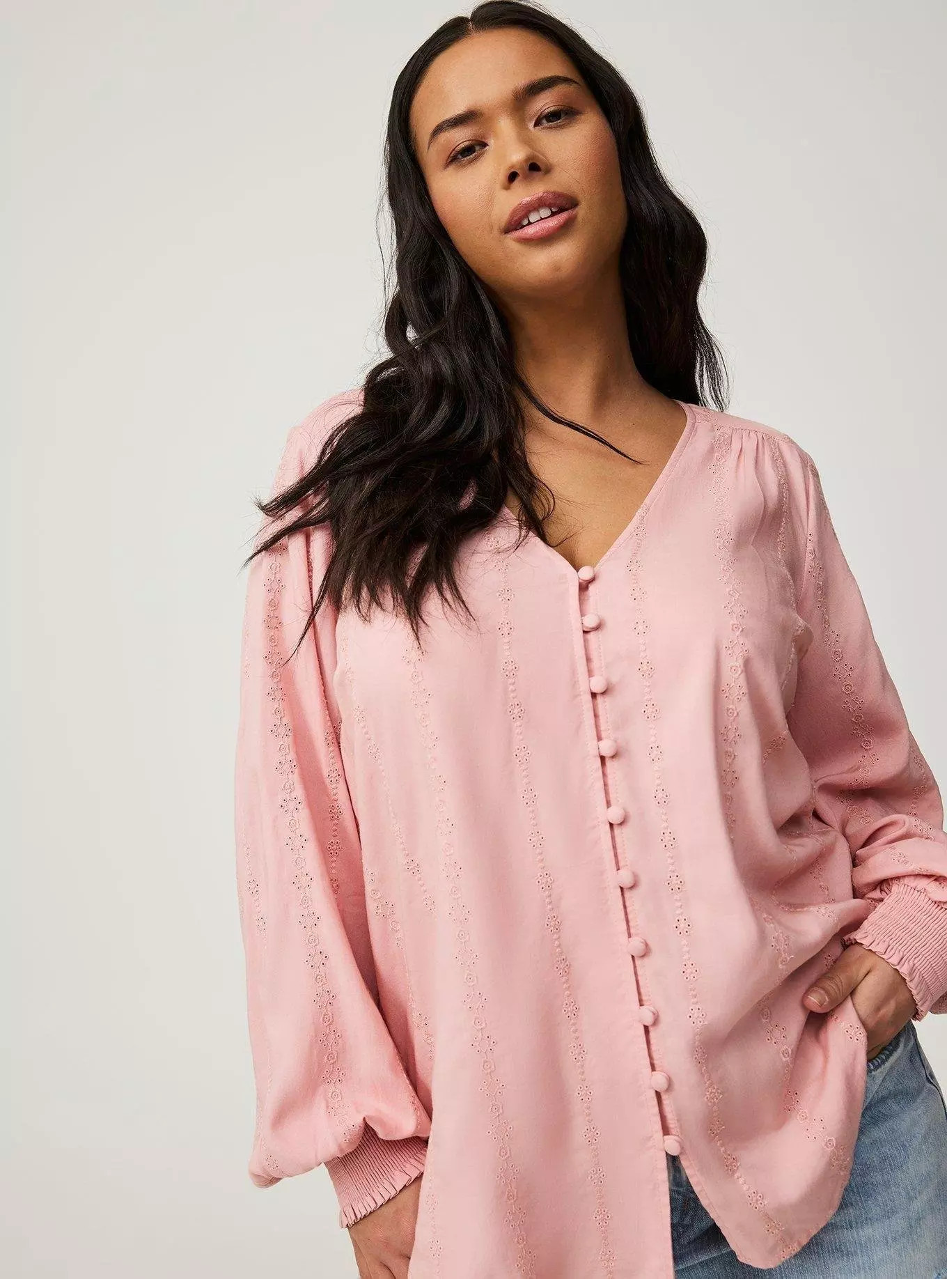 Eyelet Button-Down Top | Torrid (US & Canada)