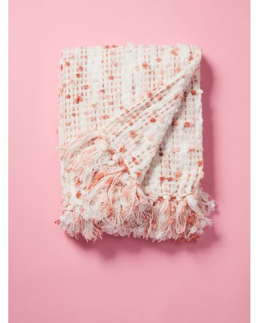 50x60 Textured Fringed Throw | HomeGoods