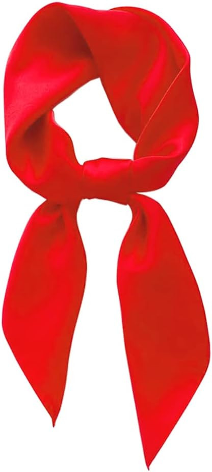 Lastclream Chiffon Square Neck Scarves for Women Handkerchief Retro Satin Ribbon Scarf for Hair W... | Amazon (US)