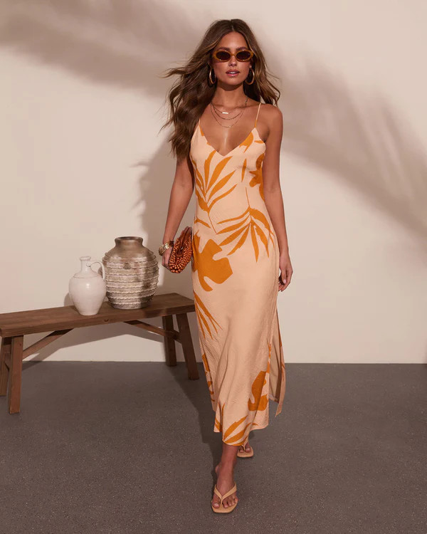 Palm Poise Tropical Print Maxi Dress | VICI