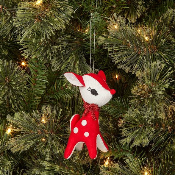 Retro Deer Christmas Tree Ornament Red - Wondershop™ | Target