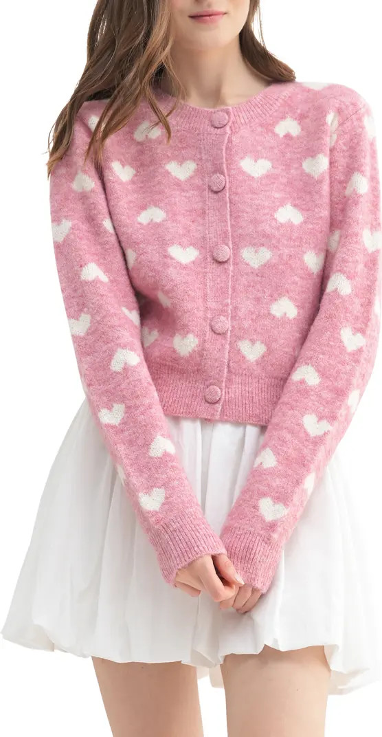 Heart Jacquard Cardigan | Nordstrom