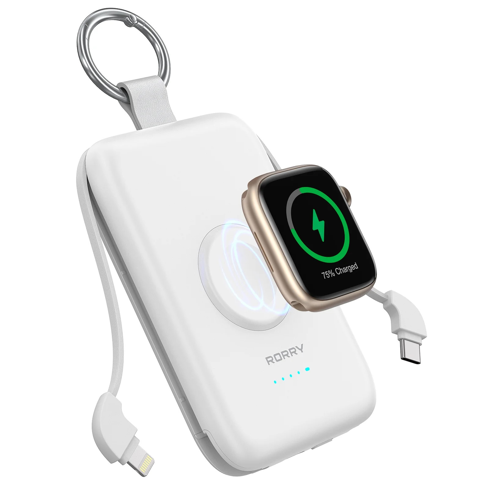 RORRY Portable Charger 10000mAh Compatible with iPhone 16/15/14/13/12 and Apple Watch, AirPods - ... | Walmart (US)