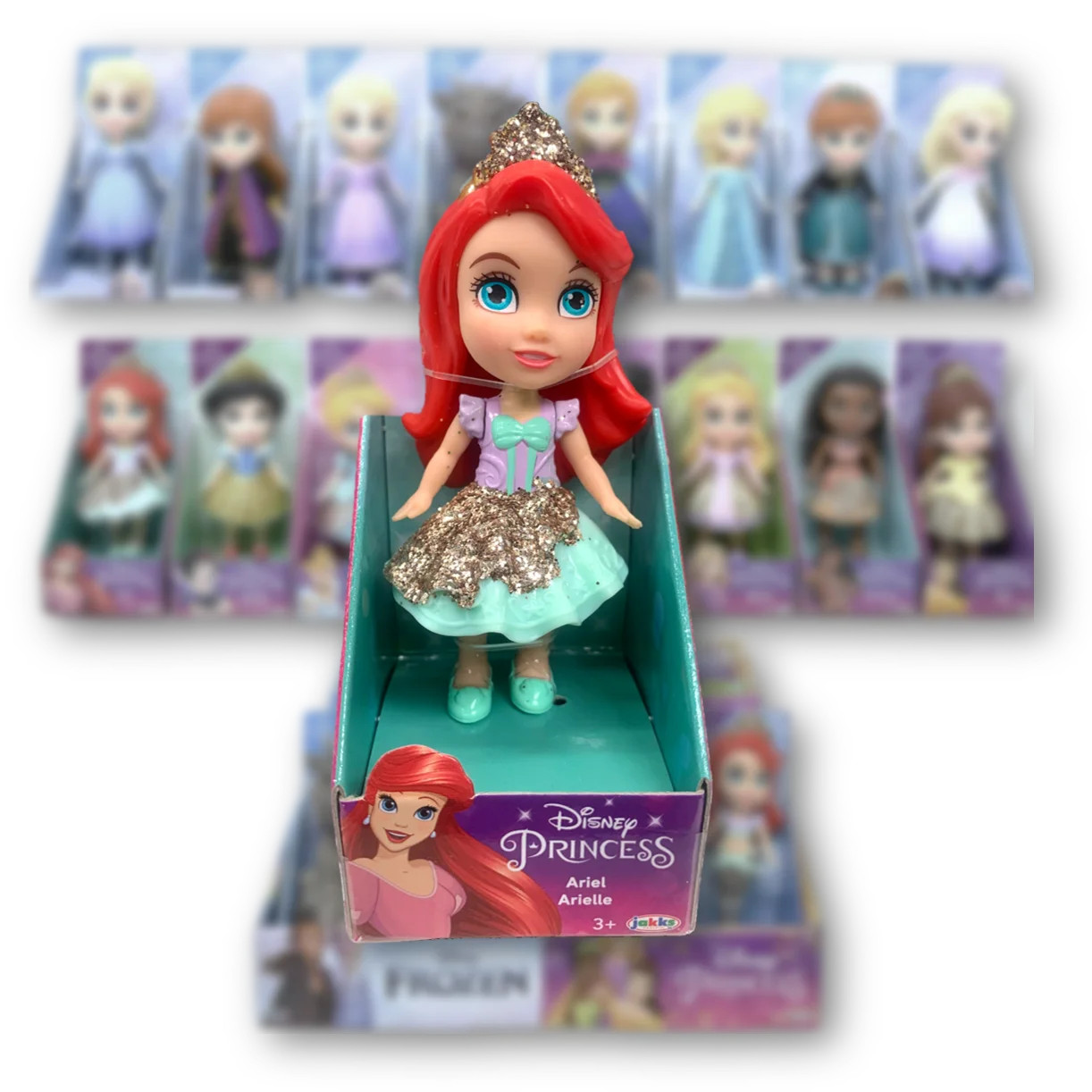 Disney Princess Mini Poseable 3.5" Doll The Little Mermaid ARIEL with Legs Packed in Clear Displa... | Walmart (US)