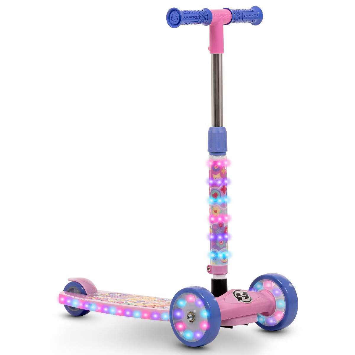 Huffy Disney Princess 3-Wheel Scooter with LED Lights - Pink/Purple | Target