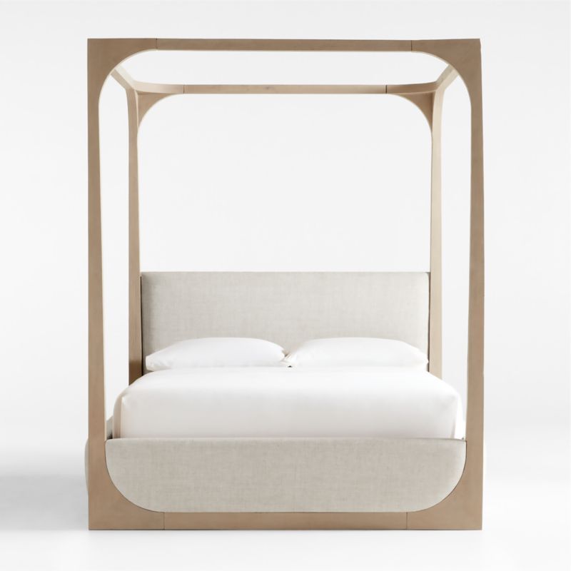 Escondido Acacia Wood Canopy Queen Bed Frame | Crate & Barrel | Crate & Barrel