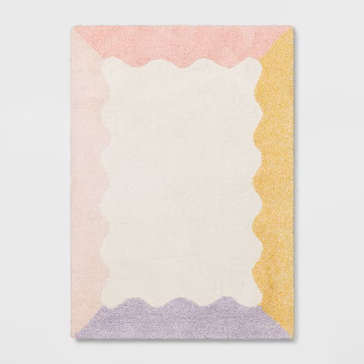 4'x6' Wave Kids' Rug Pink - Pillowfort™ | Target