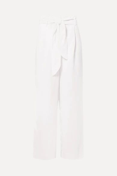 Amani belted Tencel and linen-blend wide-leg pants | NET-A-PORTER (UK & EU)