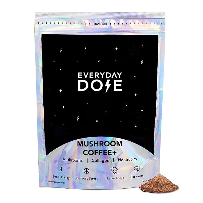 The Mushroom Latte by Everyday Dose | Premium Coffee Extract with Grass-Fed Collagen, Lion's Mane... | Amazon (US)