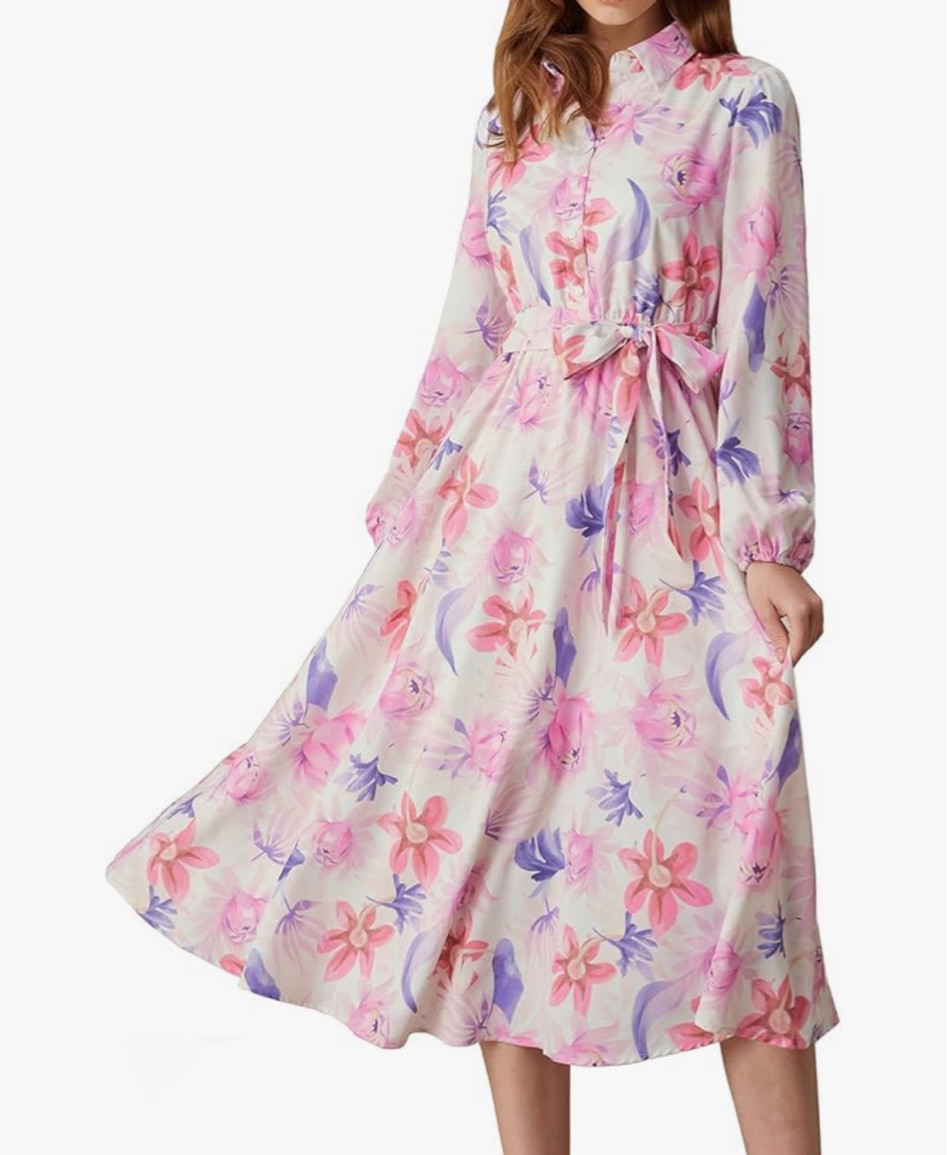 Gorgeous floral spring maxi for $30! 

Wearing an XXL in my tiktok video but could’ve sized down 



#LTKSaleAlert #LTKFindsUnder50 #LTKSeasonal