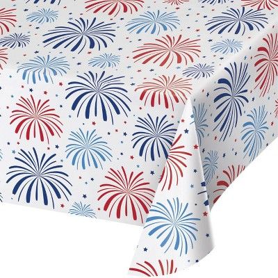 3ct Patriotic Pattern Disposable Plastic Tablecloths | Target