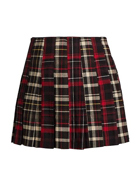 Carter Plaid Pleated Mini Skirt | Saks Fifth Avenue