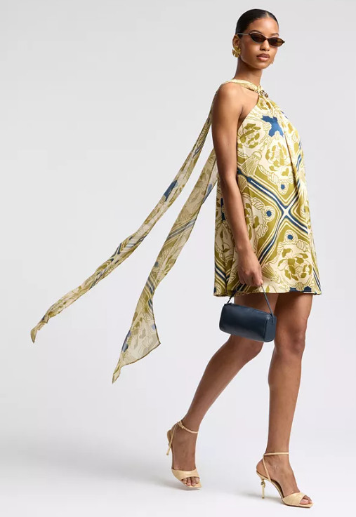 Avec Les Filles
Women's Halter Scarf Print Swing Mini Dress 

 #LTKSaleAlert #LTKPetite