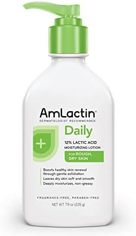 AmLactin Daily Moisturizing Lotion for Dry Skin – 7.9 oz Pump Bottle – 2-in-1 Exfoliator and ... | Amazon (US)
