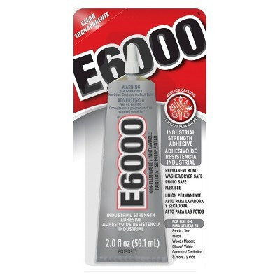 E6000 2 Fl oz Multi purpose Craft Glue: Clear Adhesive for Wood, Glass, Metal, Rubber & Plastic, Dries Clear | Target