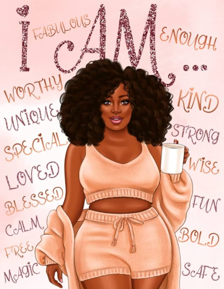 I Am: Manifestation & Self Care Coloring Book for Black Women: With Positive Affirmations to Repr... | Amazon (US)