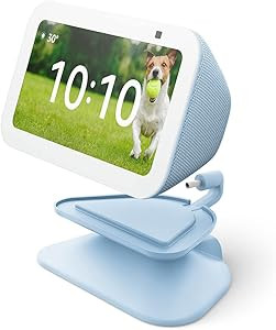 All-new Echo Show 5 (3rd Gen) with Adjustable Stand with USB-C Charging Port | Cloud Blue | Amazon (US)