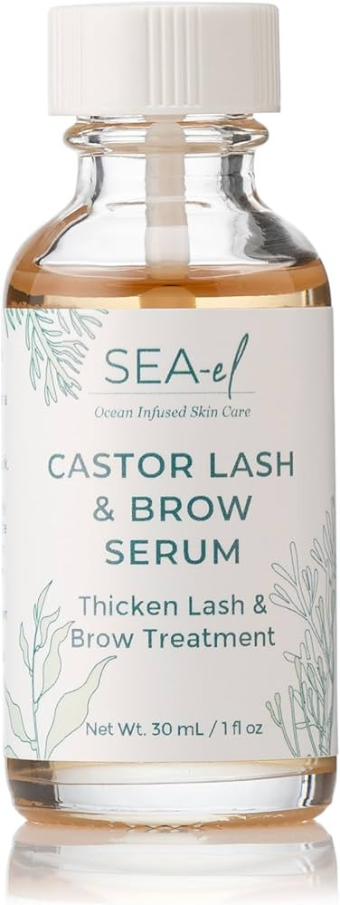 Sea El Castor Lash & Brow Serum Organic Castor Oil Rosemary Oil & Black Seed Oil Hair Conditioner... | Amazon (US)