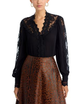 Miguel Lace Inset Blouse | Bloomingdale's (US)