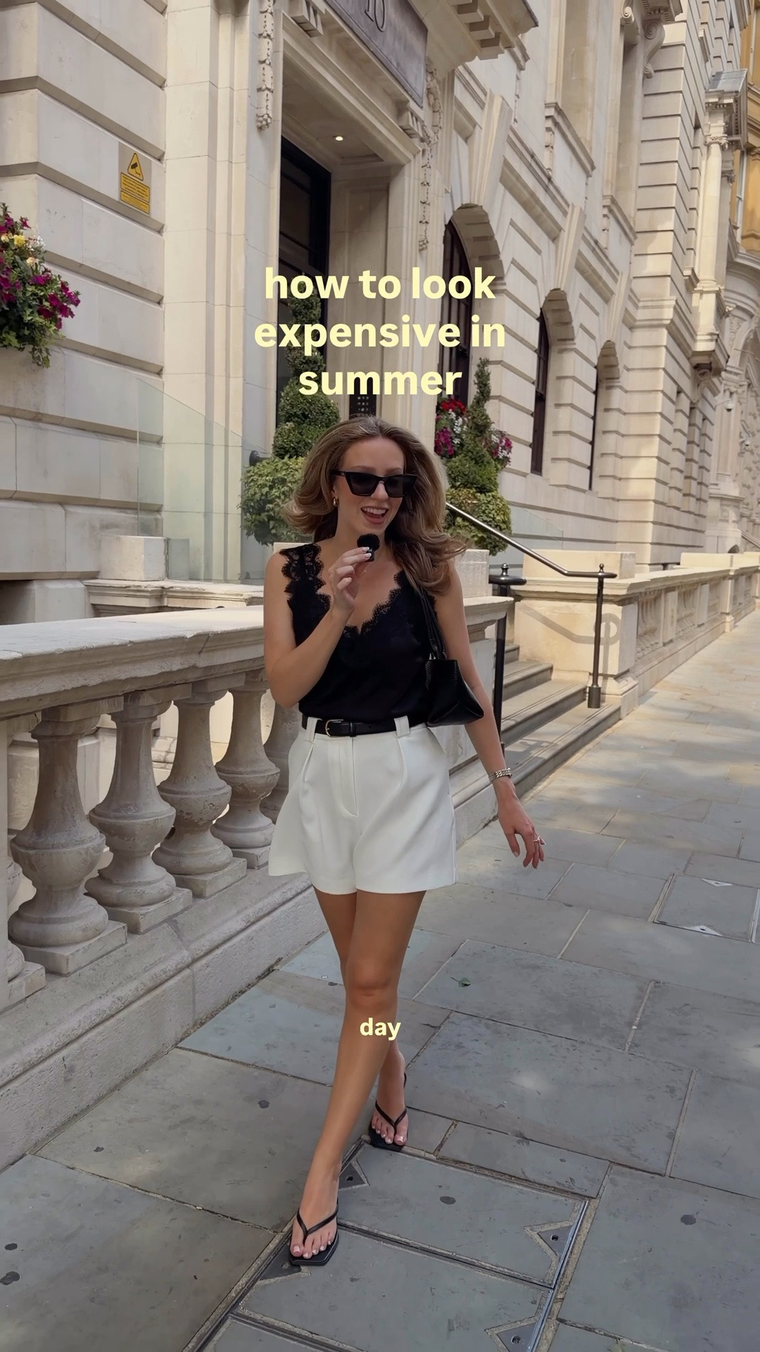 Summer outfit, tailored shorts, classy outfits, black tank top, satin cami top, white shorts, le specs sunglasses, Missoma jewellery

#LTKuk #LTKsummer #LTKstyletip