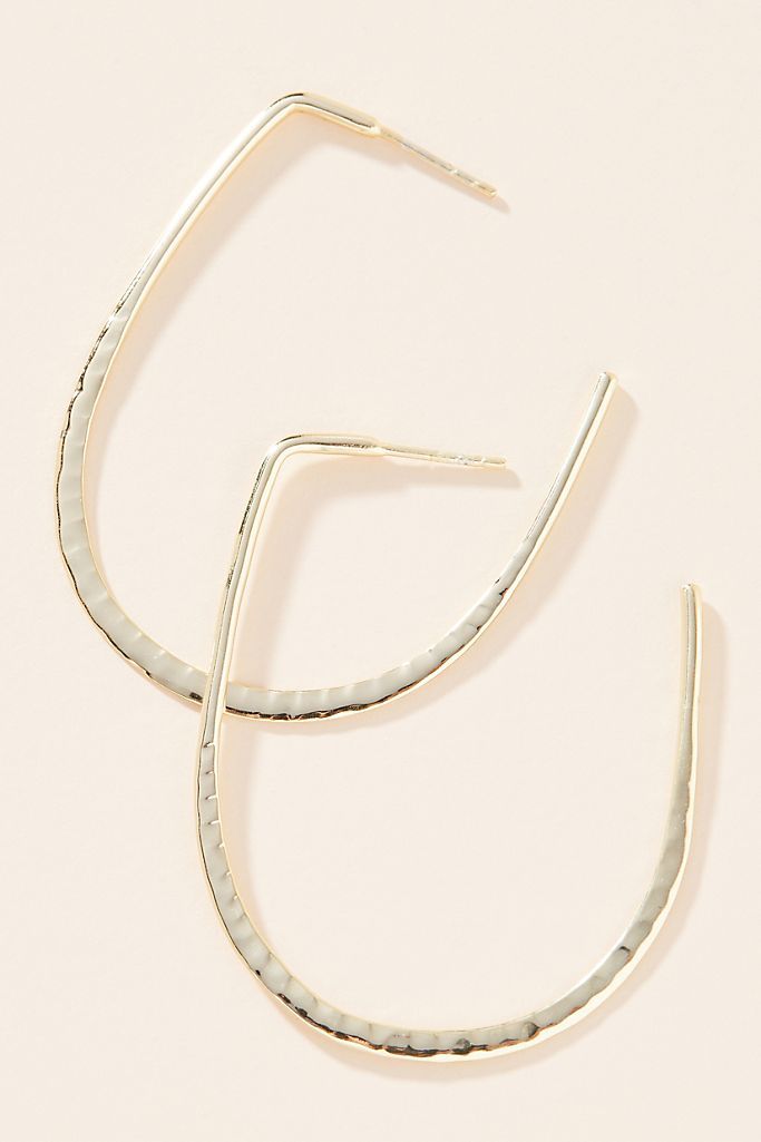 Macey Hammered Hoop Earrings | Anthropologie (US)