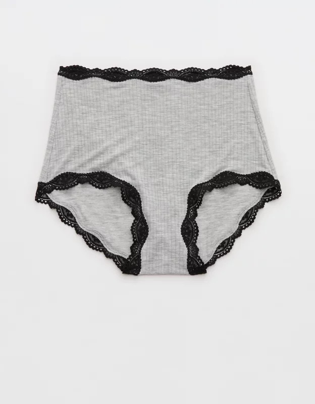 Superchill Modal Lace Super High Waisted Boybrief Underwear | American Eagle Outfitters (US & CA)