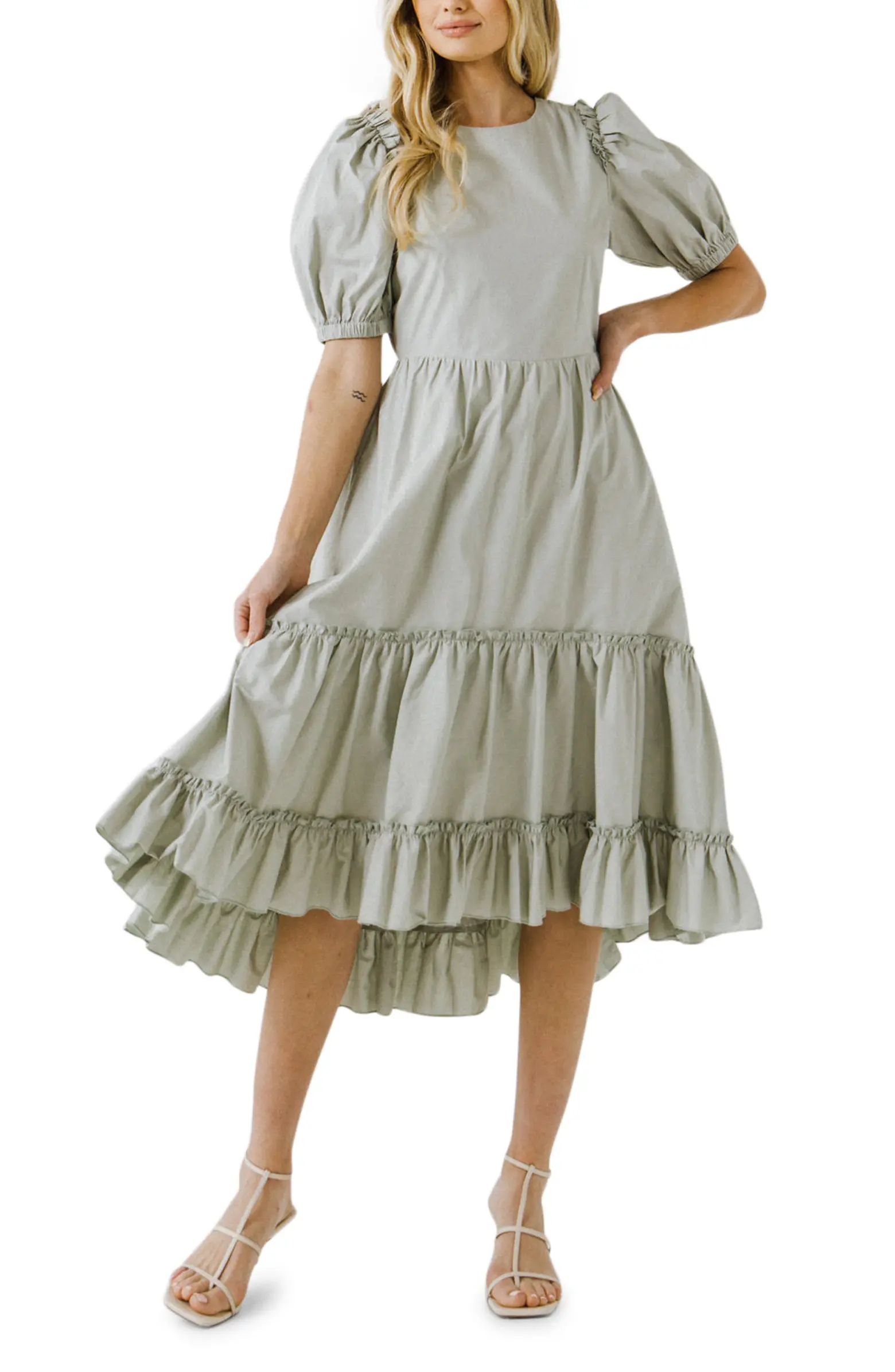 English Factory Tiered Ruffle Cotton Dress | Nordstrom | Nordstrom