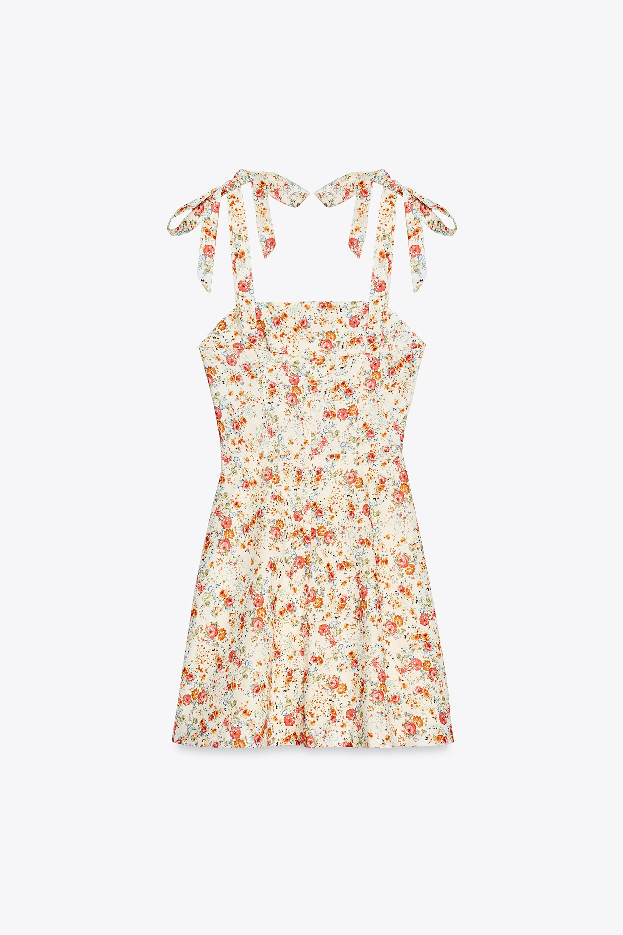 FLORAL TIE DRESS | Zara Canada