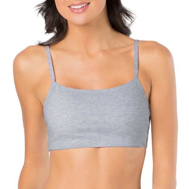Fruit of the Loom Spaghetti Strap Cotton Sports Bra 6-Pack | Target