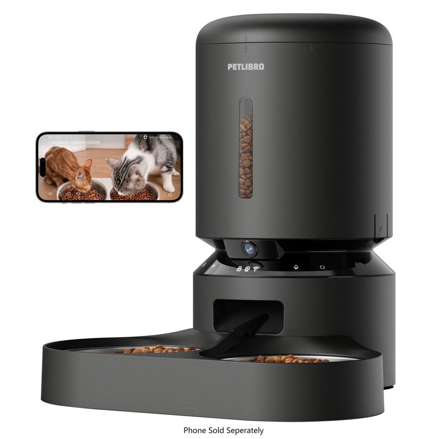PETLIBRO - Granary WiFi Stainless Steel Dual Food Tray 5L Automatic Dog and Cat Feeder with Camer... | Best Buy U.S.