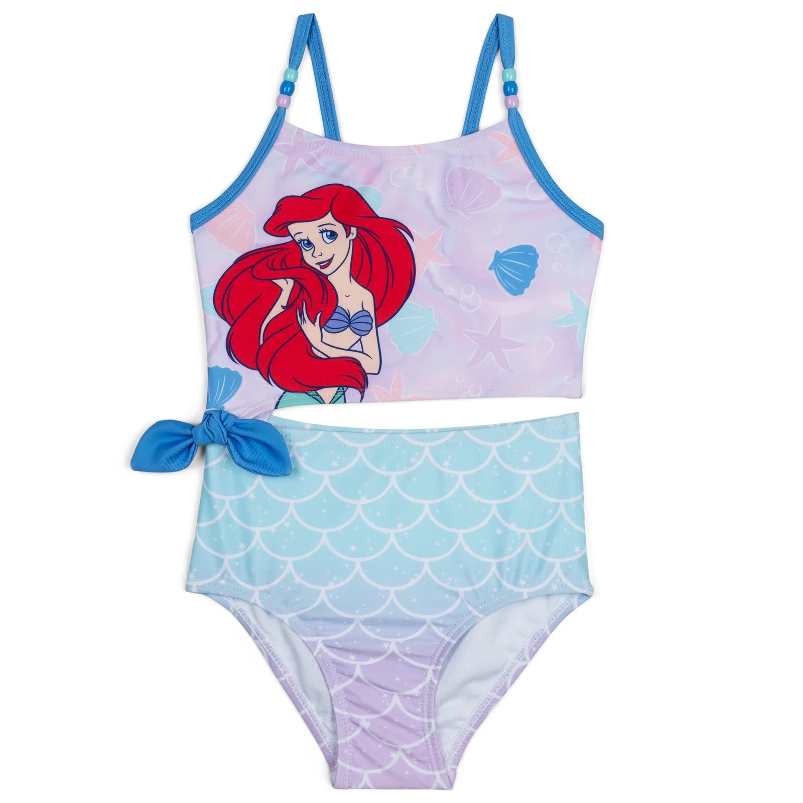 Disney Princess The Little Mermaid Ariel Racerback One Piece Bathing Suit UPF 50+ Toddler to Big ... | Walmart (US)