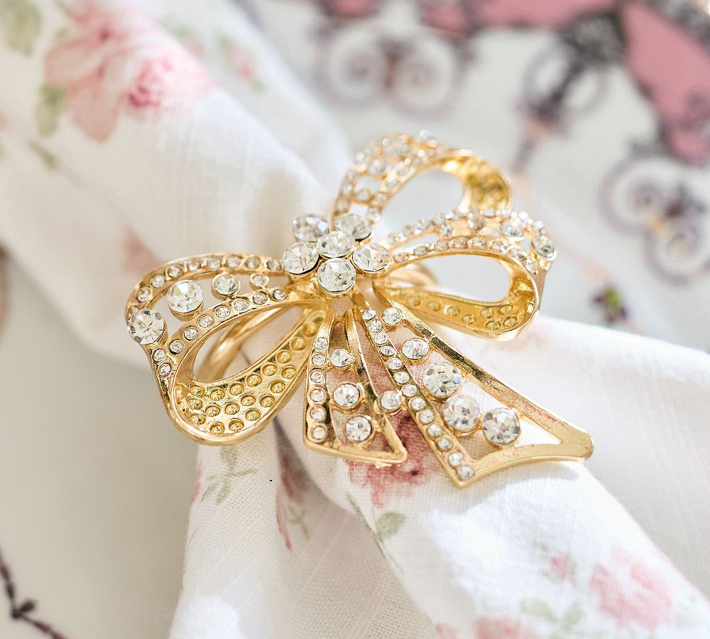LoveShackFancy Bow Napkin Rings - Set of 4 | Pottery Barn (US)