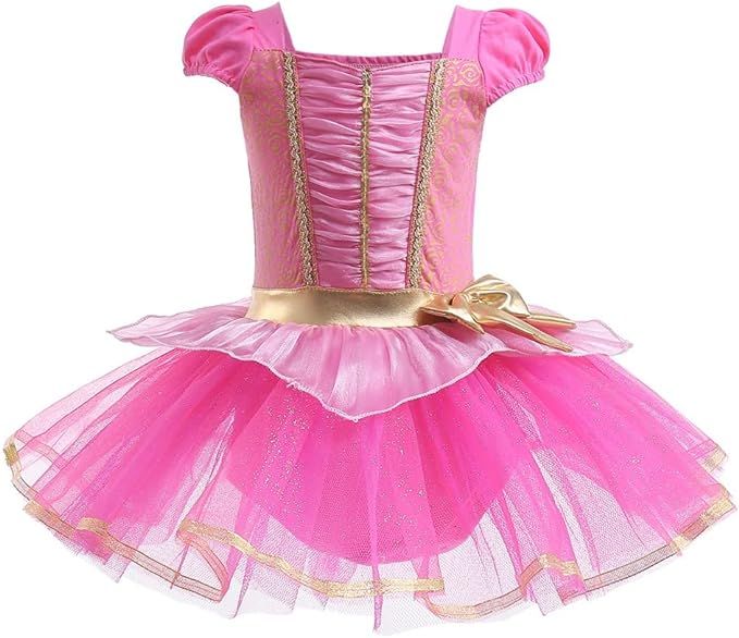 Toddler Girls Princess Ballerina Tutu Dress Rapunzel Sofia Snow White Frozen Elsa Fancy Dress Up ... | Amazon (US)