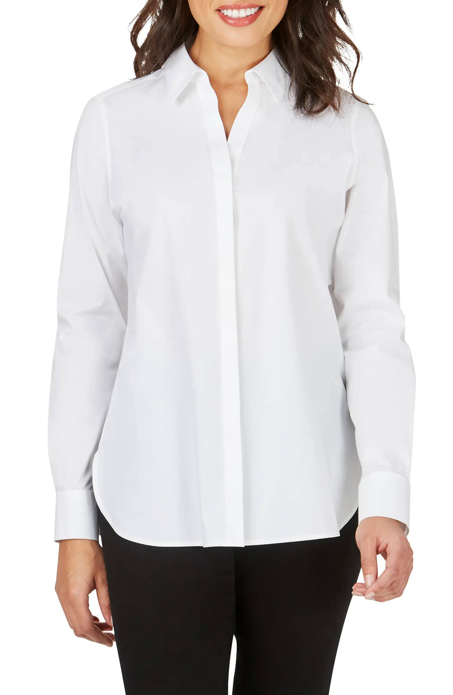 Kylie Non-Iron Cotton Button-Up Shirt | Nordstrom