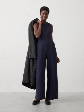 Cowl-Neck Jumpsuit | Banana Republic Factory